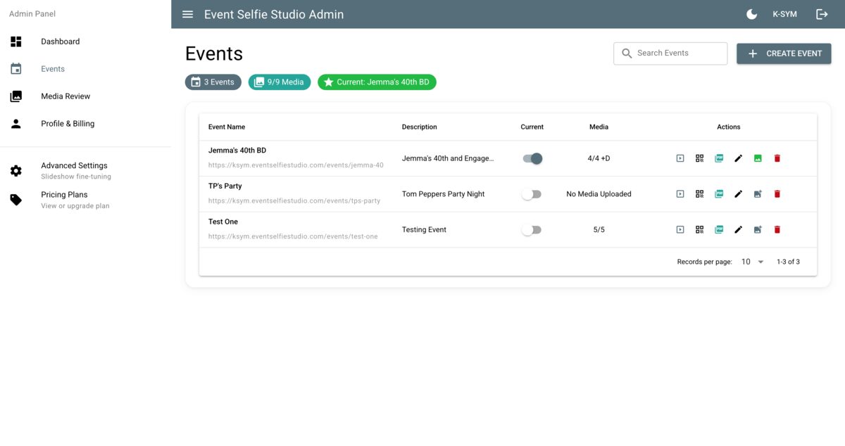 Event Management screenshot