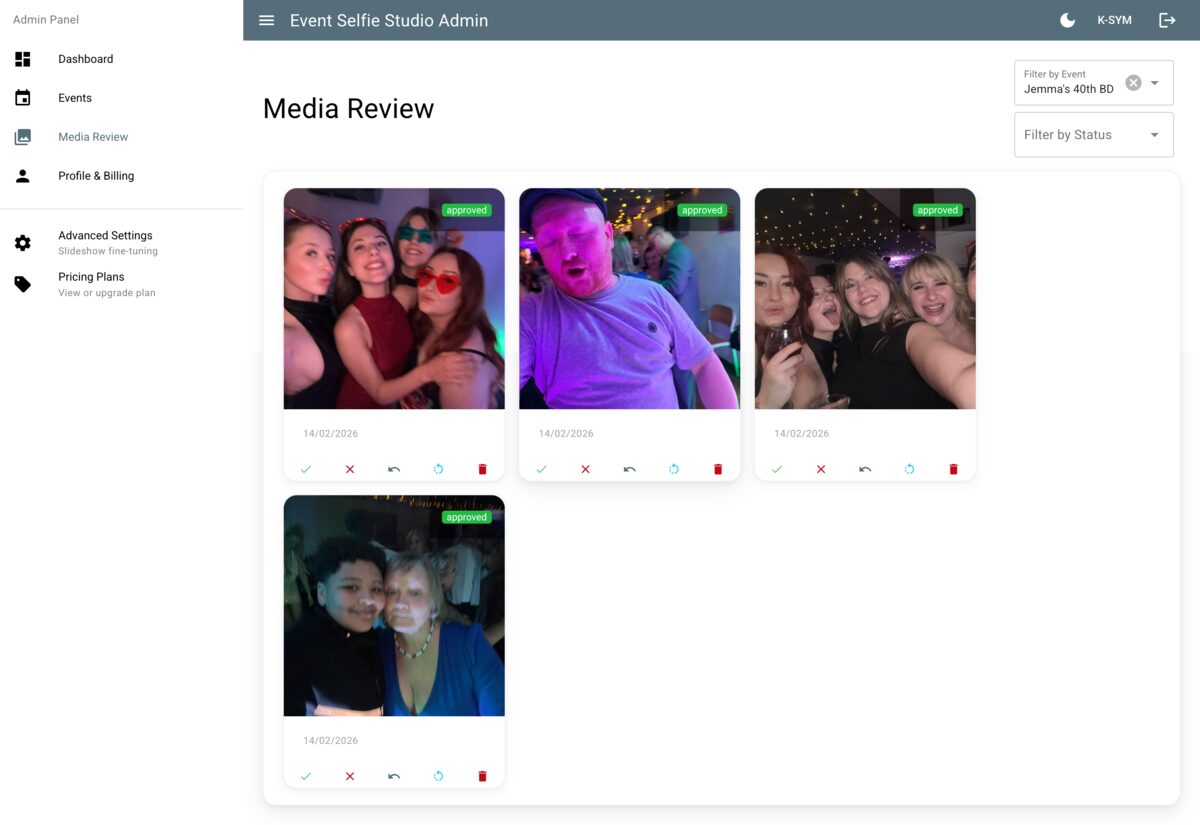 Media Review & Moderation screenshot